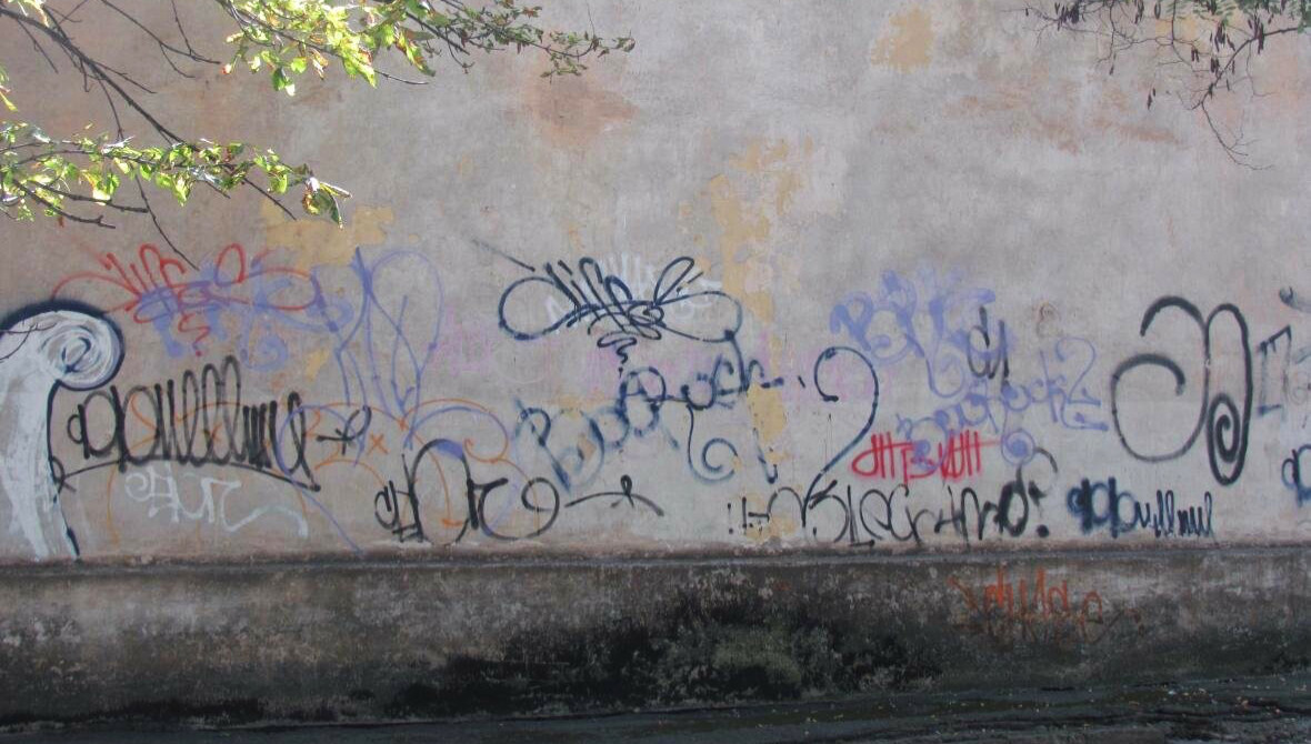 У Маріуполі «розважаються» графіті-вандали, крадуть квіти з парків і ламають гойдалки (ВІДЕО)